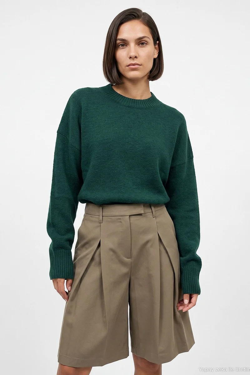 Dilvin Forest Green DILVIN Women's Knit Sweater for Women | Best Price UAE