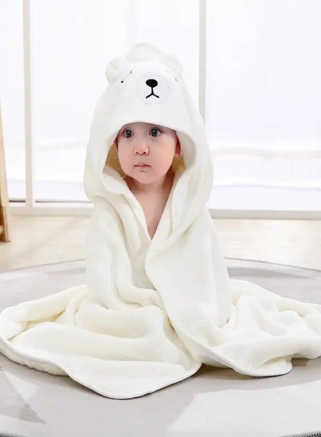 Baby Bath Towel, Bear Hooded Bath Towel, Soft Poncho Cape Shower Towel for Boy and Girl, Natural Newborn Bathrobe Blanket for Infant and Toddler, Ultra Absorbent - Image 1