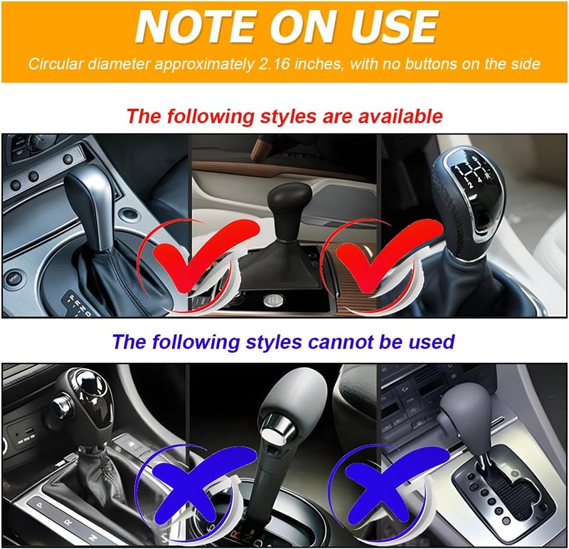 2 Pack Car Gear Shift Knob Cover & Handbrake Cover, Automotive Anti-Slip Breathable Comfortable Handbrake Gear Shift Protector, Vehicle Interior Accessories for SUV Truck RV (Rose Red) - Image 3