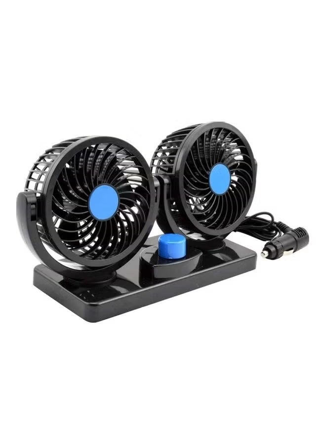 مروحة تبريد للسيارة 24V – برأسين قابلين للدوران 360 درجة – تعمل بمنفذ DC - Image 1