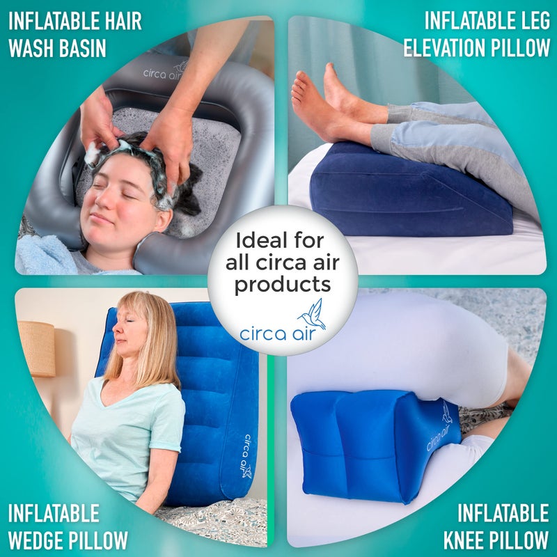 Circa Air مضخة هواء محمولة صغيرة CIRCA AIR للنفخات، مضخة هواء صغيرة لمرتبة النوم، مضخة هواء صغيرة قابلة لإعادة الشحن عبر USB، مضخة فراغ للسفر، مضخة نفخ محمولة صغيرة، مضخة نفخ عائمة للعب، - Image 4