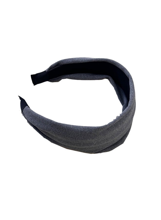 Purple Suede Soft And Waxy Knitted Wide-brimmed Autumn And Winter Hairband Hairpin Wide-brimmed Hairband Niche Design High Skull Hair Accessory - Image 5