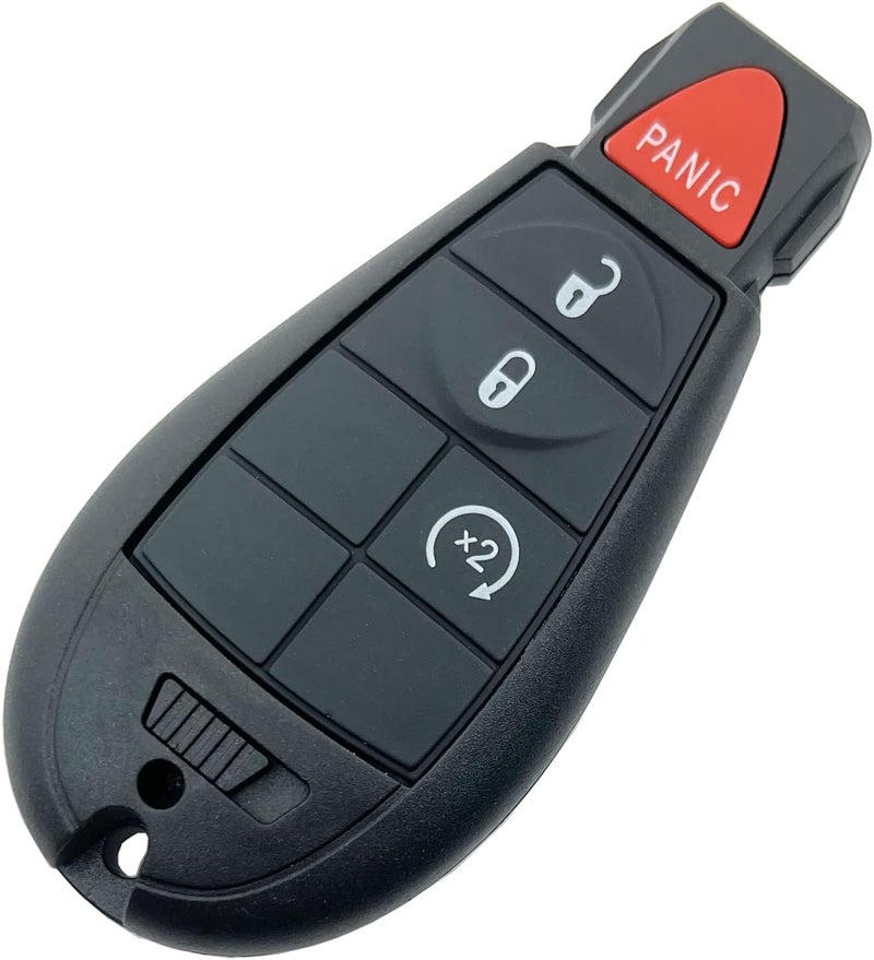 BTOZRF 4 مفتاح بعيد للسيارة بدون مفاتيح، يناسب سيارات Dodge Ram طرازات 1500، 2013، 2014، 2015، 2016، 2017، 2018، 2019، 2020، 2021، 2500، 3500، 4500، 5500، وشاحنات البيك آب من نفس الطرازات للفترة 2013–2018، موديل GQ4-53T (أسود) - Image 2