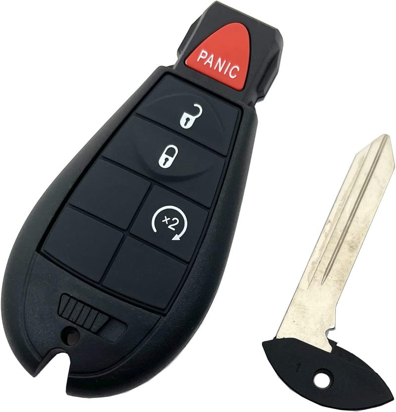 BTOZRF 4 مفتاح بعيد للسيارة بدون مفاتيح، يناسب سيارات Dodge Ram طرازات 1500، 2013، 2014، 2015، 2016، 2017، 2018، 2019، 2020، 2021، 2500، 3500، 4500، 5500، وشاحنات البيك آب من نفس الطرازات للفترة 2013–2018، موديل GQ4-53T (أسود) - Image 3