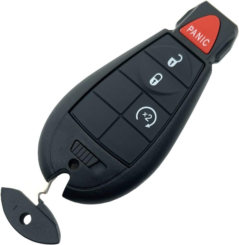 BTOZRF 4 مفتاح بعيد للسيارة بدون مفاتيح، يناسب سيارات Dodge Ram طرازات 1500، 2013، 2014، 2015، 2016، 2017، 2018، 2019، 2020، 2021، 2500، 3500، 4500، 5500، وشاحنات البيك آب من نفس الطرازات للفترة 2013–2018، موديل GQ4-53T (أسود) - Image 4