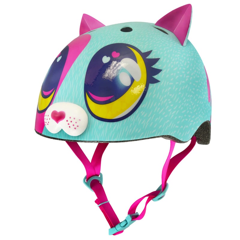 Raskullz Sparklez Peace Love Kitty Helmet, Pink, Ages 3+, Multicolor - Image 1