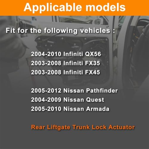 VEELECP Power Liftgate Lock Actuator Compatible for 2004-2010 QX56 Quest, 2003-2008 FX35 FX45, 2005-2010 Armada Rear Hatch Trunk Latch Assembly - Image 4