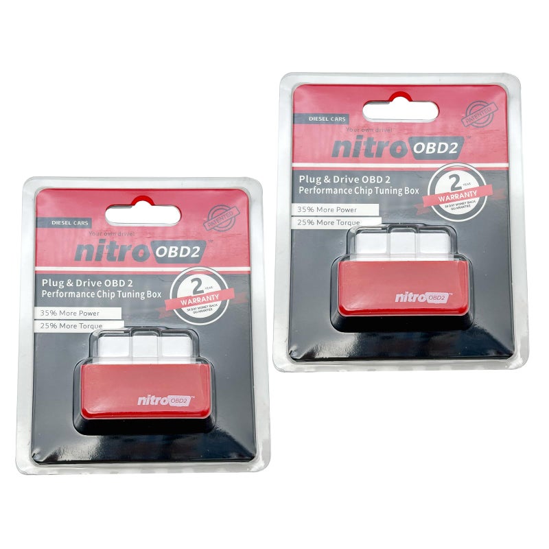 Hugwits 2 PCS Car Power Upgrade Pro PlugandPlay Power Booster 35 More Power 25 More Torque Adaptation OBD2 Automotive Plug Compatible with Gasoline Vehicle Red - Image 3