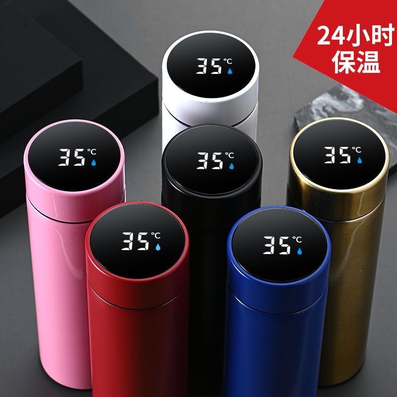Wholesale stainless steel vacuum cup intelligent temperature measuring cup temperature display business straight Cup gift Cup LOGO printing - Image 2