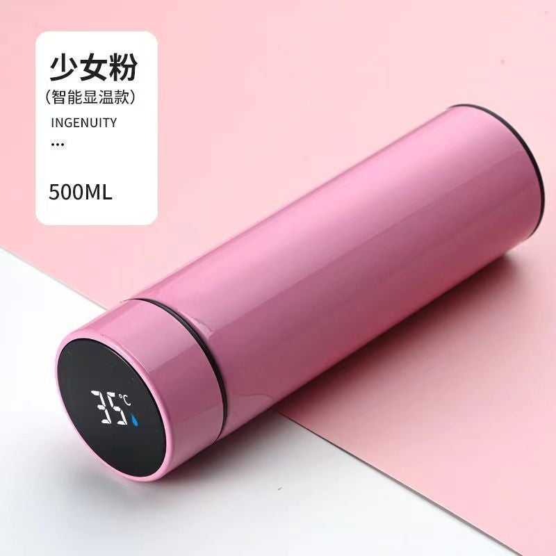 Wholesale stainless steel vacuum cup intelligent temperature measuring cup temperature display business straight Cup gift Cup LOGO printing - Image 1