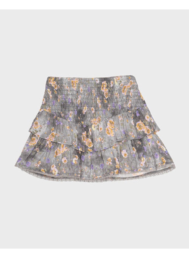Zara Fashionable And Sweet Floral Print Cake-like Cute Half Skirt For Kids - Image 1