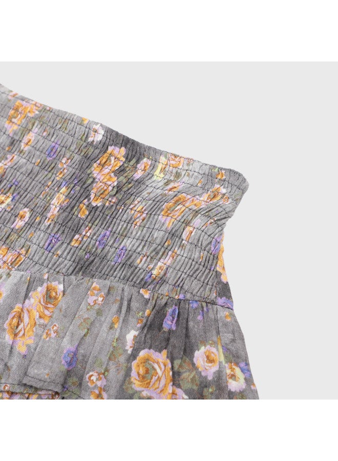 Zara Fashionable And Sweet Floral Print Cake-like Cute Half Skirt For Kids - Image 5