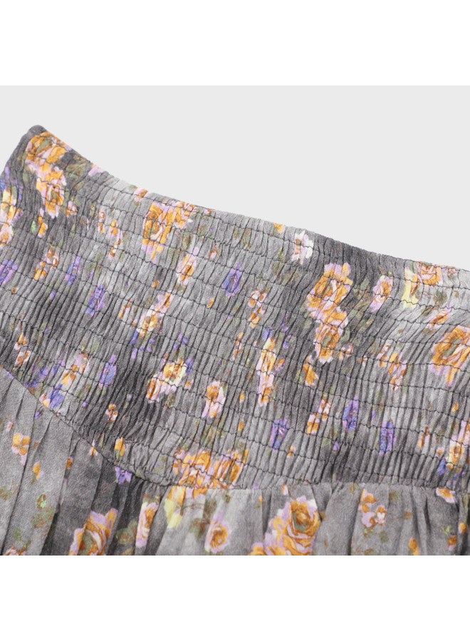Zara Fashionable And Sweet Floral Print Cake-like Cute Half Skirt For Kids - Image 4
