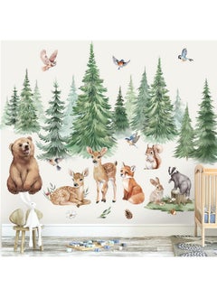 wondever Large Pine Tree Animals Wall Stickers Woodland Animal Bear Deer Fox Peel and Stick Wall Art Decals for Baby Nursery Kids Bedroom Living Room - pzsku/ZD831324211CA84FCBD18Z/45/_/1737031253/228ff089-dfc1-4fec-aa83-3fb065dd5097