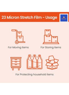 Nice Pack Clear Stretch Film Wrap or Cling Wrap for Pallet Wrapping, moving Heavy Duty Packages and for Home Shifting - 50CM 600gms  - Image 3