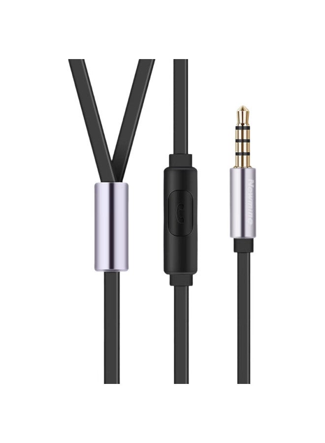 Newmine Mx660 Metal In-Ear Wired Music Headphones With Volume Control, 3.5Mm, Compatible With Apple, Android, Computers, Tablets, Iron Gray - Image 3