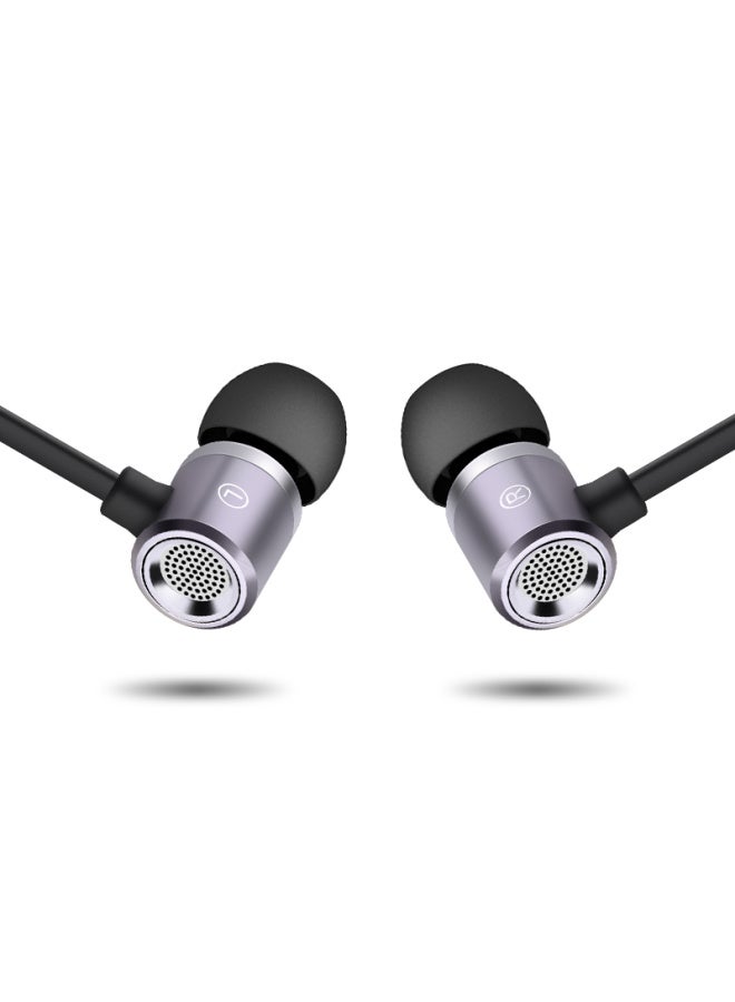 Newmine سماعات أذن سلكية ميتال نيوماين Mx660 مع تحكم في الصوت، 3.5 مم، متوافقة مع آبل، أندرويد، أجهزة الكمبيوتر، والأجهزة اللوحية، رمادي حديدي - Image 3