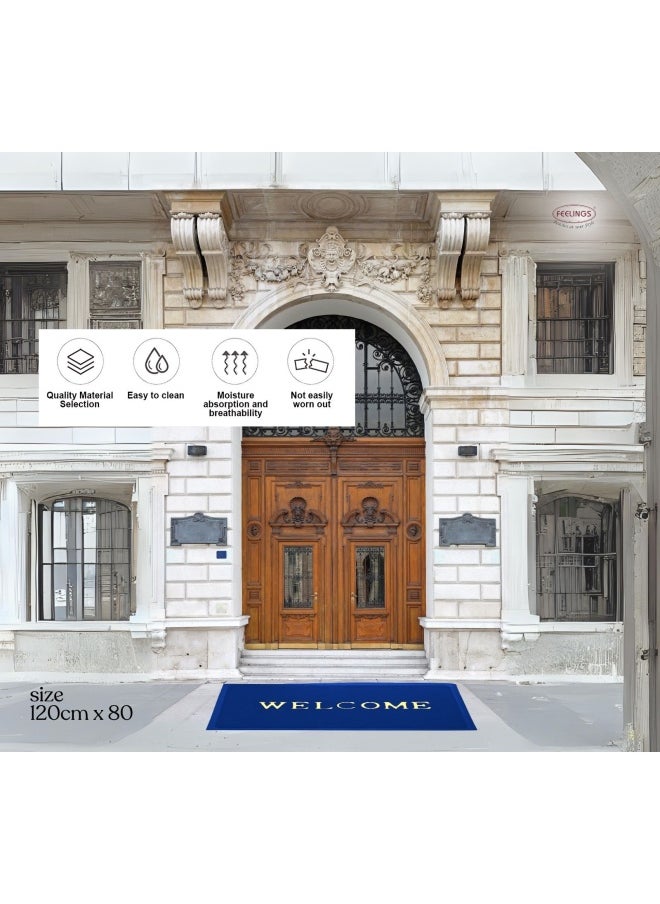 Feelings Feelings Welcome Door Mat 120 X 80 Cm Blue  - Image 2