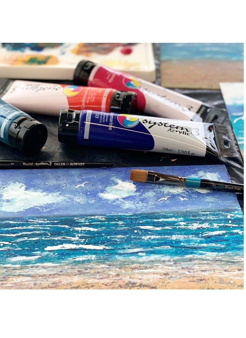 Daler Rowney System3 Acrylic Paint Tube 59ml Burnt Umber  - Image 5
