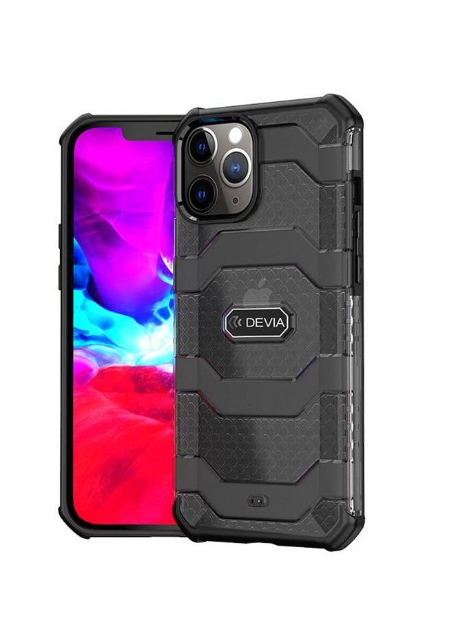 ديفيا جراب iPhone 12 Pro Max مقاس 6.7 بوصة من Vanguard مقاوم للصدمات / مضاد للسقوط والصدمات / ارتفاع الكاميرا - أسود