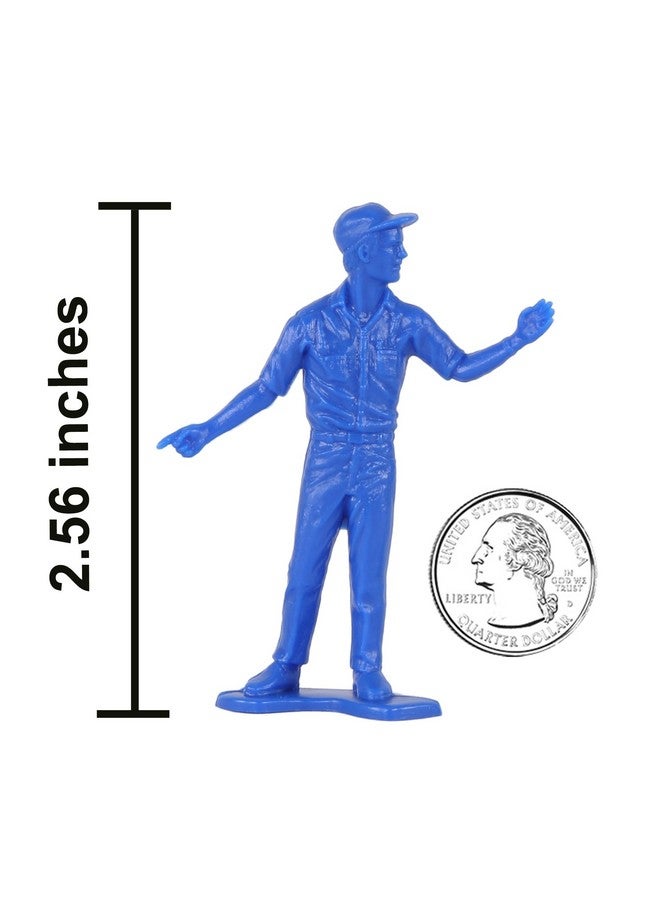 Tim Mee Toy TimMee Car Racing Team Pit Track & News Crews - Blue 18pc Plastic Toy Figures US - Image 2