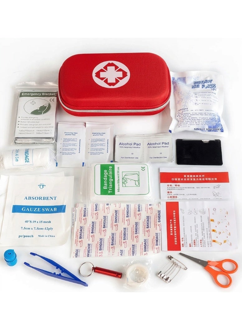 SolidX Emergency First Aid Kit Bag – Compact Survival Medical Set with Bandages, Alcohol Pads, Ice Pack, Tweezers & Scissors – for Home, Car, Travel & Outdoor Use - Image 1