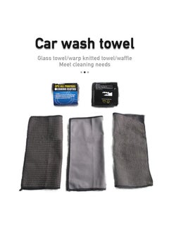 Seametal 9 Pieces Car Wash Cleaning Kits Microfiber Towels Blusher Sponge Glove Applicator Pads Polishing Care Auto Detailing Washing Tools  - Image 4