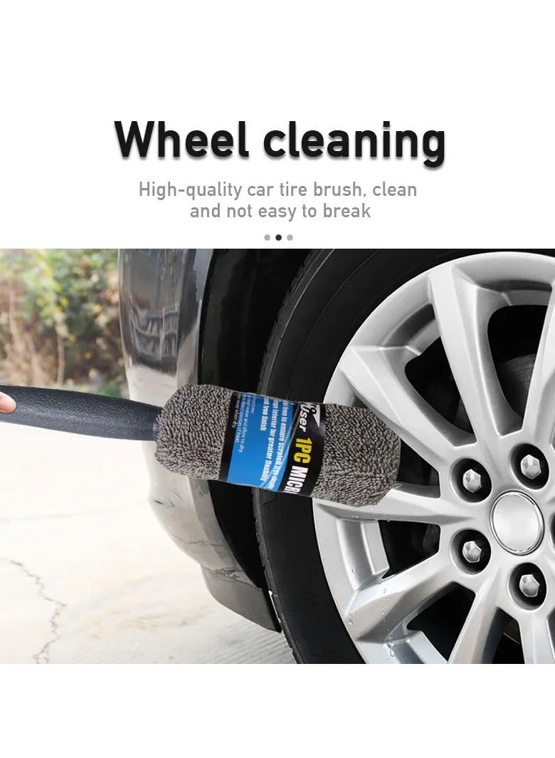 Seametal 9 Pieces Car Wash Cleaning Kits Microfiber Towels Blusher Sponge Glove Applicator Pads Polishing Care Auto Detailing Washing Tools  - Image 5