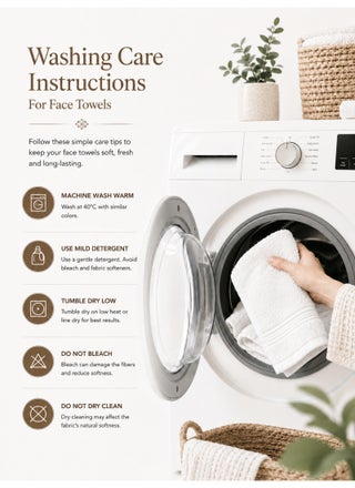 White Face Towel Set – 500 GSM