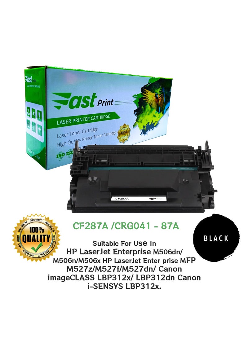 Fast Print Toner 87A BLACK - CF287A / CRG041 - Image 1
