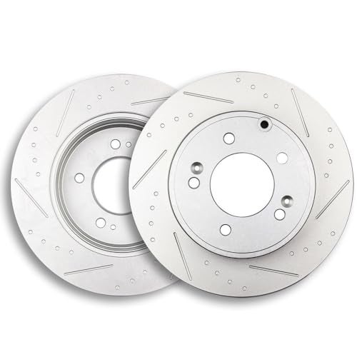 ECCPP 31424 2pcs Rear Solid Disc Brake Rotors 283.7mm Fit For Hyundai Azera 2009-2017,For Hyundai Sonata 2005-2018,For Kia Cadenza 2014-2016,For Kia Optima 2011-2017 - Image 1