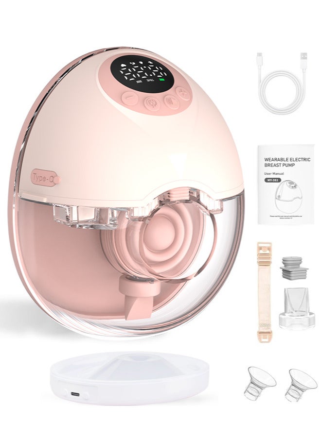 Chixing Heated Base Wearable Breast Pump, Electric Breast Milk Pump with Heated Base & Voice Alerts, 1200mAh Battery, Ultra-Quiet ≤48dB, LED Display with 4 Modes & 12 Levels, Memory Function - Image 1