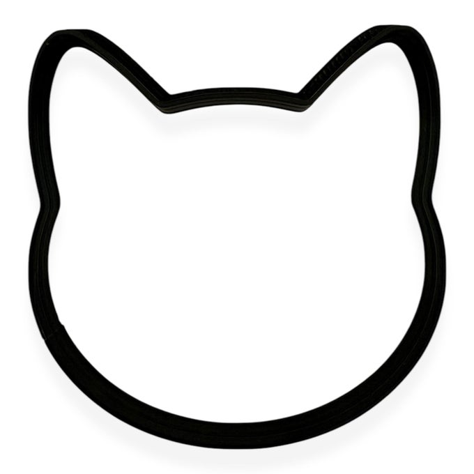 CAT HEAD COOKIE CUTTER WITH EASY TO PUSH DESIGN 4 INCH