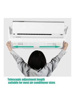 NIBEMINENT Anti Direct Blowing Retractable Air Conditioning Deflector T140 White  - Image 4