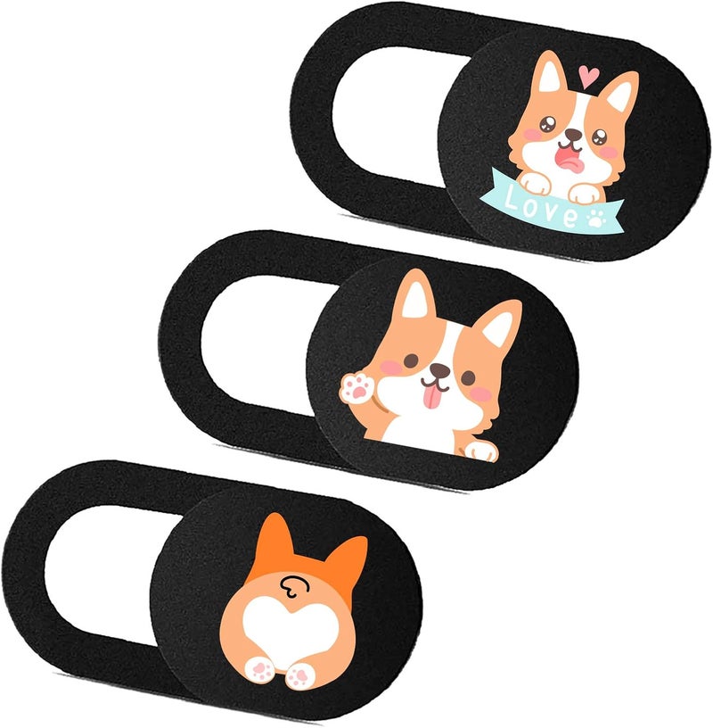 IMNEXT2U Laptop Camera Cover Slide 3 Pack Ultra Thin Slide Computer Webcam Covers for Echo Show, iPhone, iPad, Tablet, Chromebook, PC - Pug - Image 2