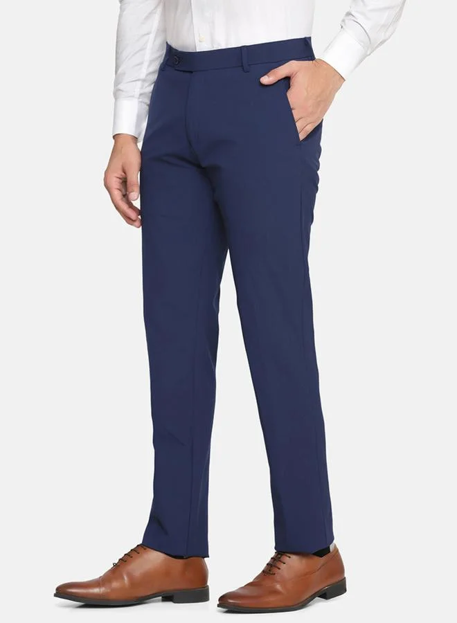 Take Two Men Blue Stretchable Formal Trousers