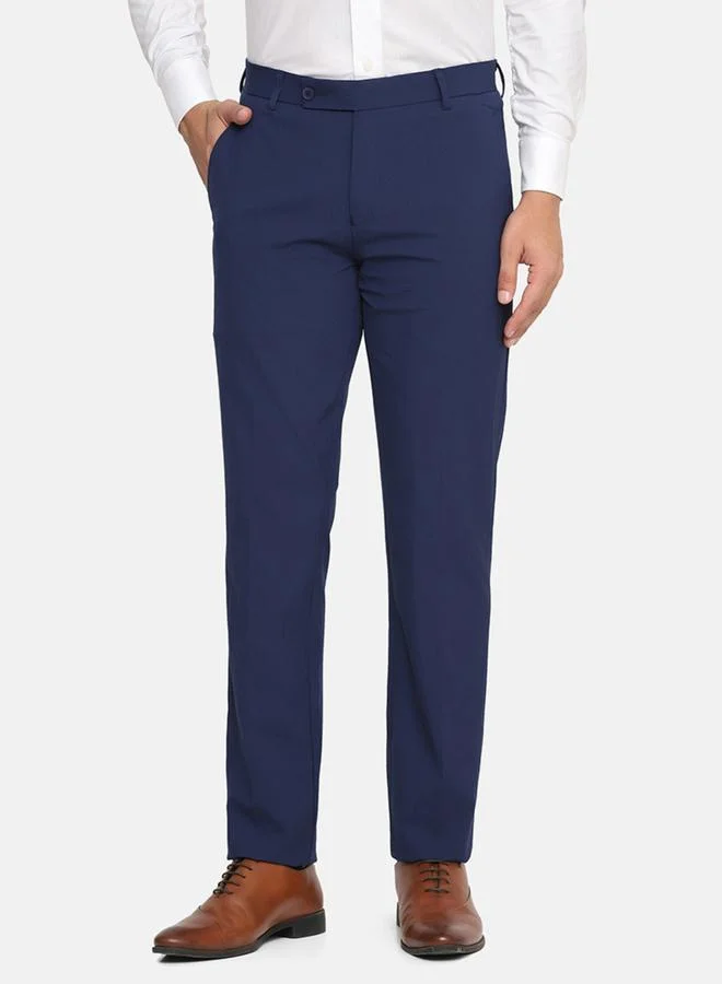 Take Two Men Blue Stretchable Formal Trousers