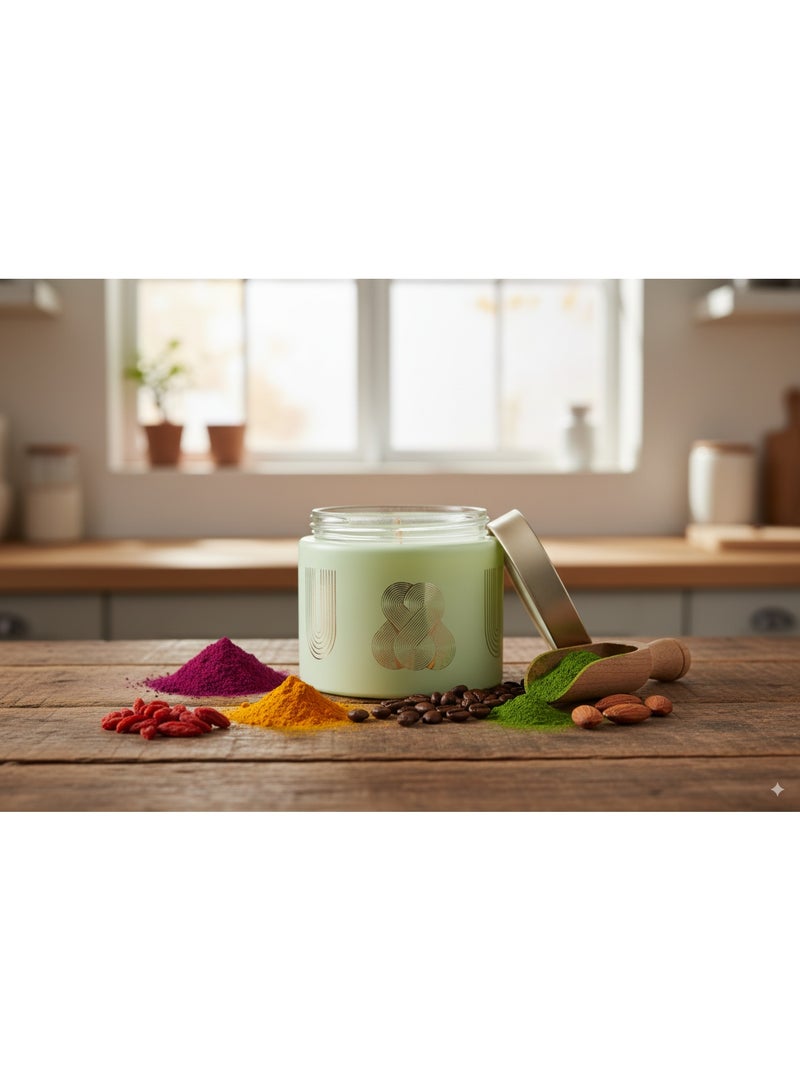 CROCO JAR Premium Color Coated & Printed Design Round shape container 375 ML OPK PISTA U & 8 DESIGN WITH GLODEN CAP 2 PCS - Image 5