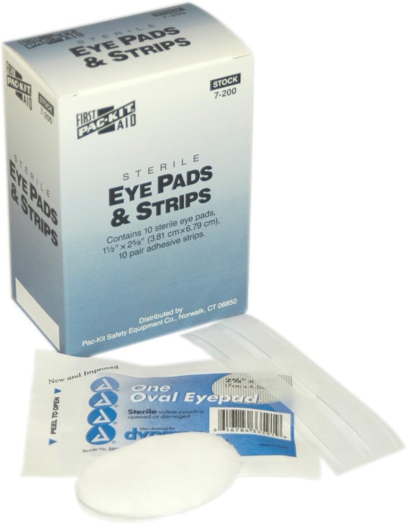 First Aid Only 7200 Sterile Eye Pad and Strip Box of 10