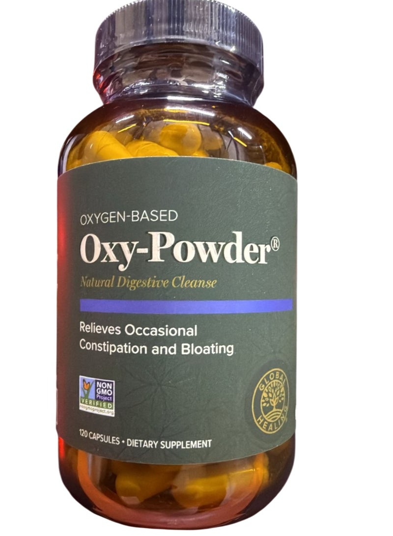 global healing center Global Healing Oxy-Powder Colon Cleanse & Detox Cleanse, Gut Cleanse & Colon Cleanser, Constipation Relief for Adults, Bloating Relief for Women, Oxy-Powder Natural Digestive Cleanse (120 Capsules) - Image 1