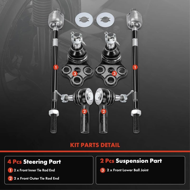 A-Premium Set of 6 Front Suspension Kit for Nissan Pathfinder & Infiniti QX4 - Image 3