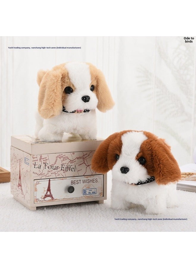 Toy Dog Children Plush Electric Toy Walking Dog Electric Dog Stall Electronic Puppy Pet-Color:Pastoral Dog (grey)  - Image 5