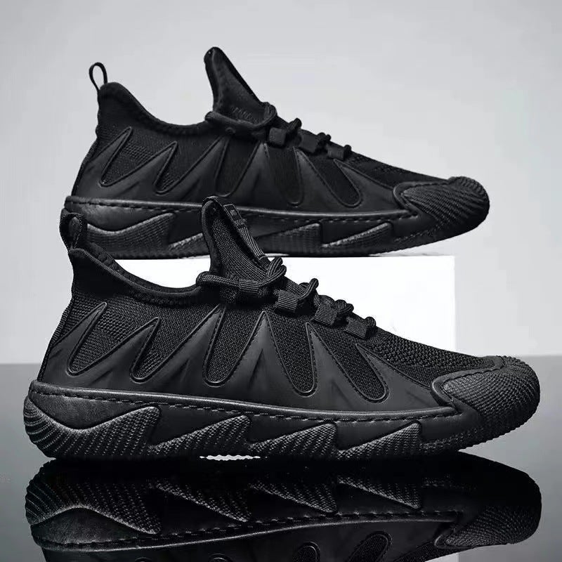 أحذية رجالية 2025 خريف جديد أحذية كاجوال أحذية رياضية جارية للرجال أحذية عمل سوداء للشباب دروبشيبينغ - Image 1