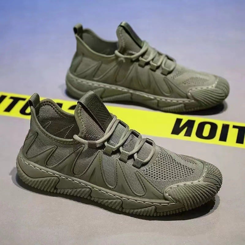 أحذية رجالية 2025 خريف جديد أحذية كاجوال أحذية رياضية جارية للرجال أحذية عمل سوداء للشباب دروبشيبينغ - Image 4