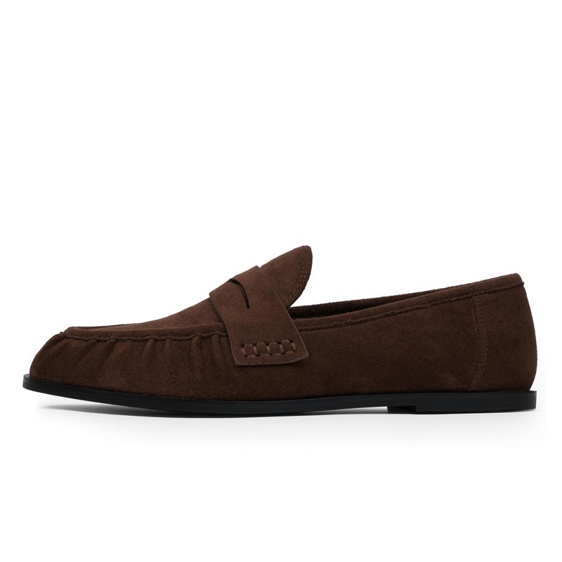 QIY Women's Loafers & Slip-ons Dark Brown Chocolate Penny Loafers for Women 2026 Moccasins Womens Flats Shoes Women Dressy Comfortable Walking Shoes Work Flats Size 7.5 - Image 1