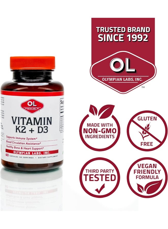 Olympian Labs Vitamin K2 + D3 Capsules for Immune Support - Image 5