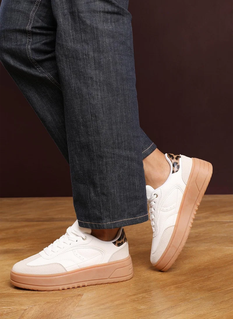 Where's That From Yulia' Low Wedge Lace up trainer