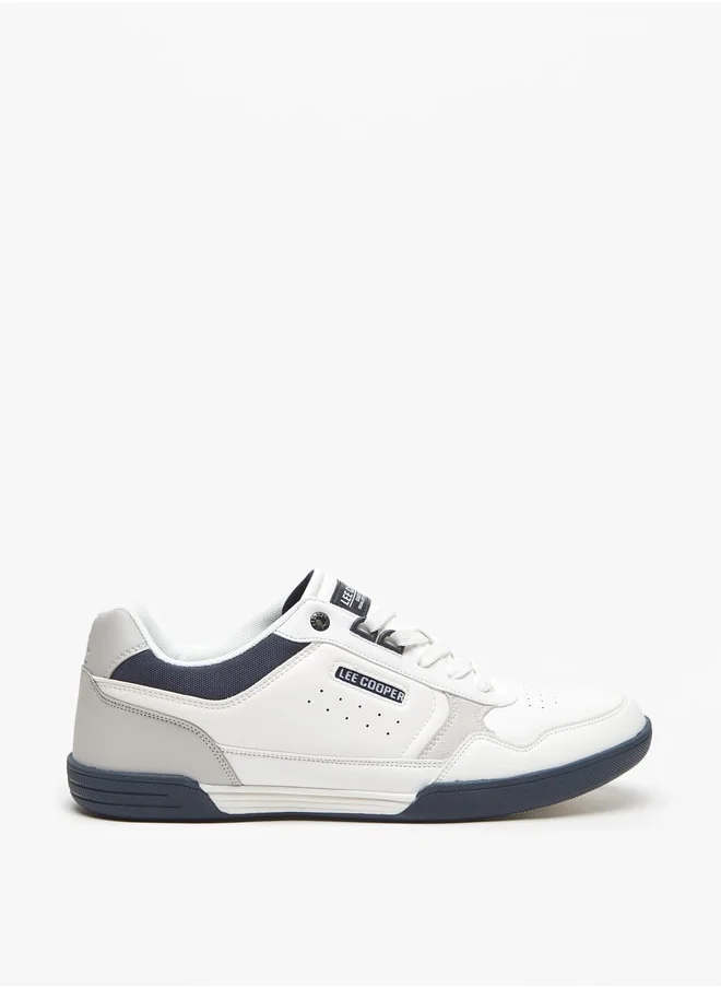 Lee Cooper Men'S Perforated Casual Sneakers With Lace-Up Closure