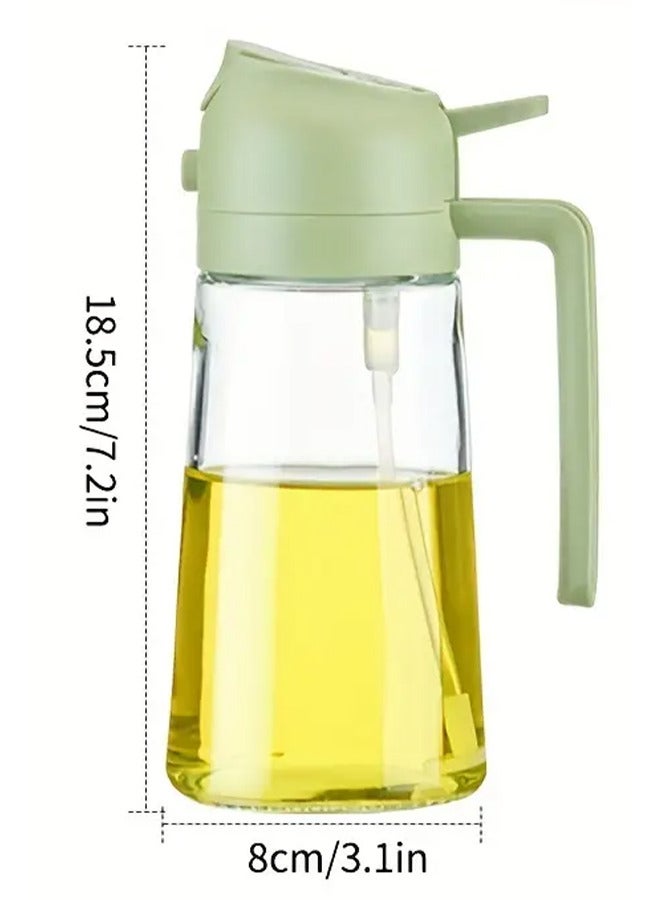 زجاجة رش الزيت 2 في 1 – موزع زيت الزيتون للطهي 470 مل  - Image 4