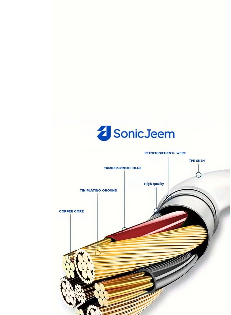 SONIC JEEM Sonic Game 3.0A USB to iPhone Charging Cable - 1 Meter - Digital Display Supported - Image 3